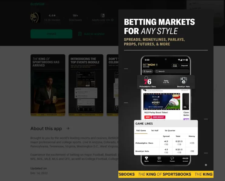 California Sports Betting Apps BETMGM 1