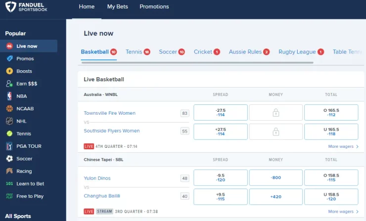 fanduel sportsbook live now